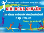 Công đoàn game nổ hũ tặng tiền khi đăng ký
 tổ chức giải bóng chuyền chào mừng thành công Đại hội công đoàn Trường lần thứ I, nhiệm kỳ 2023 – 2028 và hướng tới Lễ kỷ niệm 30/4, 01/5.